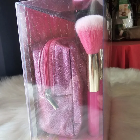 Make Up Brushes With Makeup Bag|Travel Bag Combo Pink - Picture 4 of 12